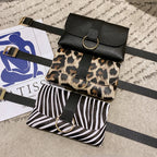 MOONBIFFY Damen Bauchtasche – 2-in-1 Gürtel- & Handytasche mit Leopardenmuster, PU Leder Fanny Pack