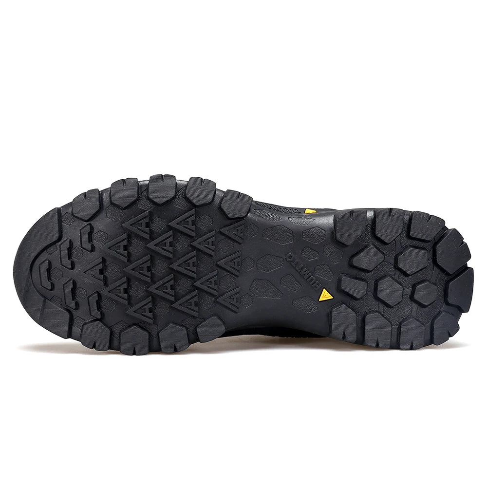 HUMTTO Herren Outdoor Sneaker – Leder Wanderschuhe, Luxus Trekking Boots, rutschfest, wasserabweisend, professionell für Hiking & Sport
