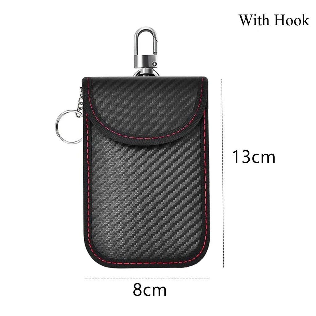 Faraday RFID Schlüssel Tasche – Signalblocker Key Case aus Leder gegen Keyless-Diebstahl & Datendiebstahl (Anti-Theft Schutz)