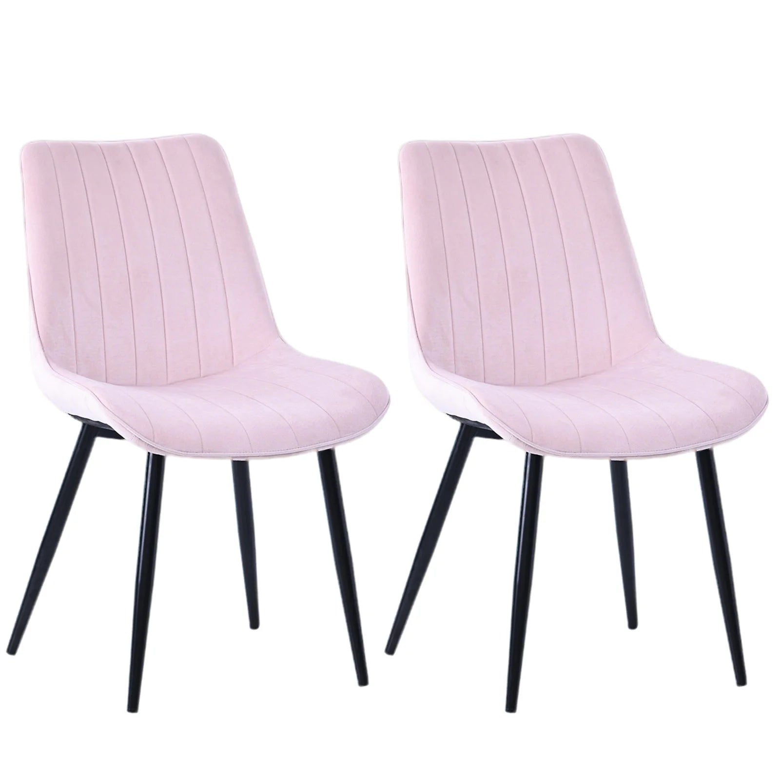 HOMAVO YZ1 Esszimmerstühle 2er-Set – Moderne Design-Stühle aus Samt oder PU-Leder mit Rückenlehne & Metallgestell für Küche, Wohn- & Arbeitsbereich