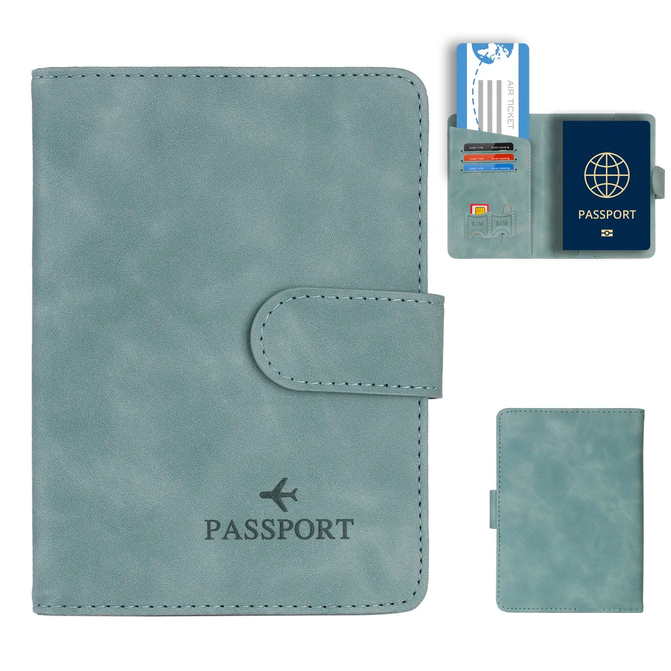 TRASSORY Reisepasshülle mit RFID-Schutz – Schlanke PU-Leder Passport Wallet mit Kartenfächern für Damen & Herren