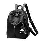 Damen PU Leder Rucksack – Multifunktionale Backpack-Tasche mit Ketten-Detail, Crossbody & Schultertasche, kompakter Daypack für Alltag & Schule