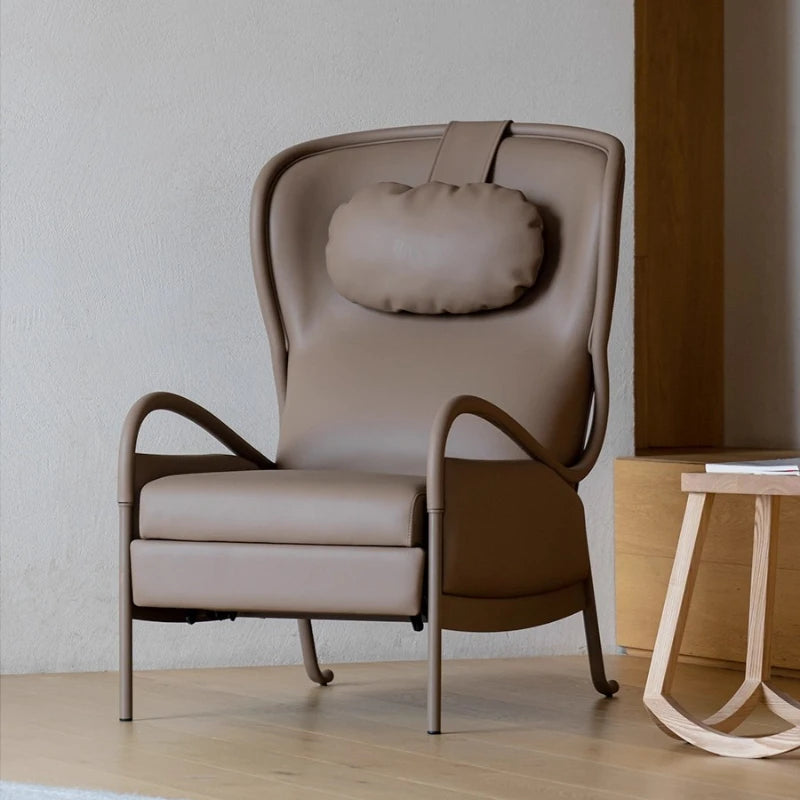 Sofá-silla con micrófono en Toffee Braun – Moderner Single Relaxsessel für Wohnzimmer &amp; Schlafzimmer, vielseitiger Casual Lounge Chair