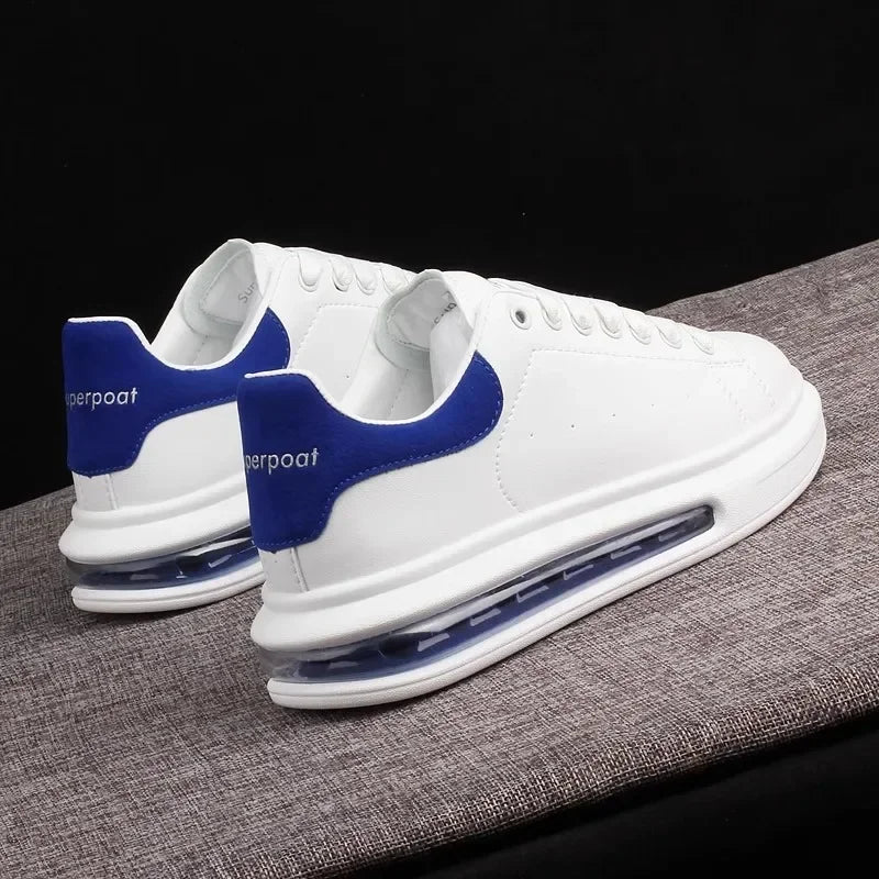 HUISONG Herren Sneakers – Designer Casual Schuhe aus Leder, Plattform-Sneaker, modisch & komfortabel für Alltag und Walking