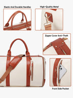 55L 2-en-1 Reise-Kleidertasche aus wasserdichtem PU-Leder - Bolsa de viaje grande con cierre, bolsa de ropa faltbare para mujeres