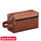 Business Reise Kulturbeutel aus PU-Leder – Wasserdichte Wasch- &amp; Rasieretasche für Damen &amp; Herren, kompakter Toiletry Organizer 