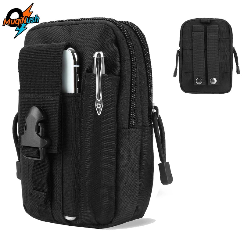 Taktische Handy Gürteltasche EDC - Riñonera compacta para exteriores con más bolsas para todos los días, usos y actividades 