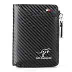 Herren Geldbörse mit RFID-Schutz - Cartera de piel sintética con cremallera, Hochwertige Kurzbörse für Karten, Geldscheine y fotografías 