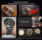 Gewachstes Leder Uhrenarmband mit Quick Release – Echtes Rindsleder Armband in 18–24mm für Smartwatches & klassische Uhren