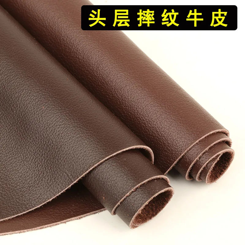 Dunkelbraunes Top-Layer Rindsleder mit Shattered-Optik – Weiches Echtleder 1,2 mm für Sofa, Autositze, Taschen & Polster