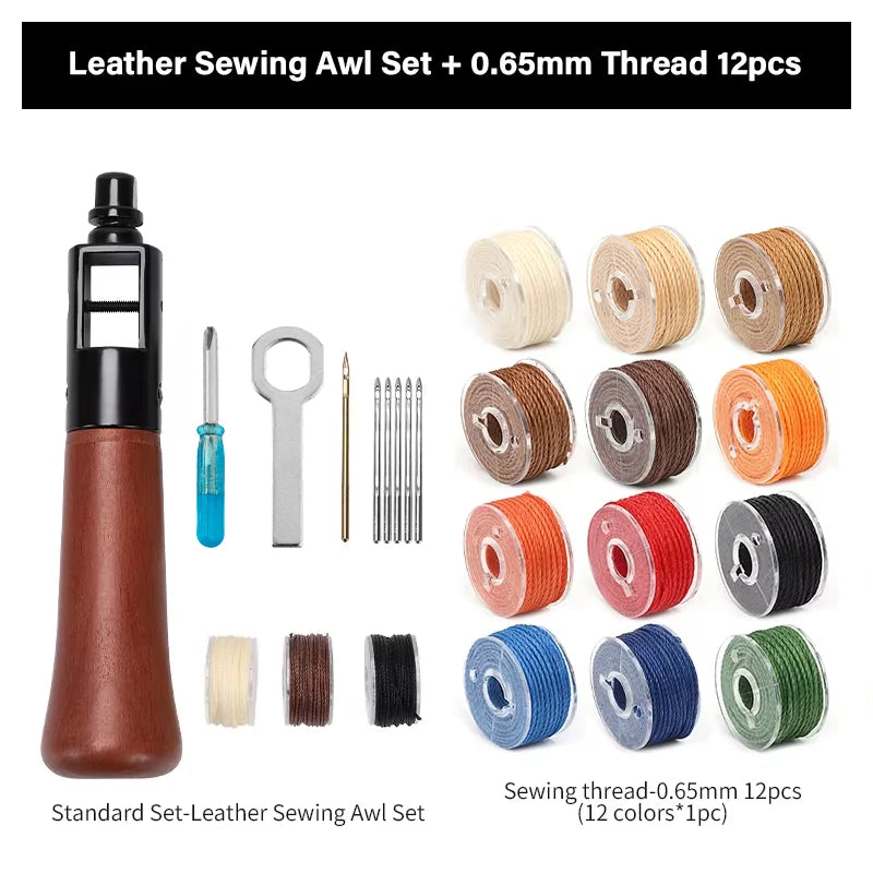 WUTA Leder Handnähmaschine Speedy Stitcher – Profi Nähahle Set für Leder, Canvas & Reparaturen