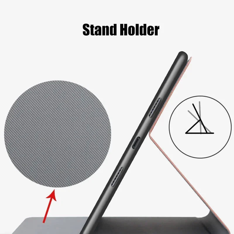 Premium Deer Head Lederhülle für iPad Air, iPad Pro & iPad mini – Faltbarer Stand, Stoßfester Rundumschutz
