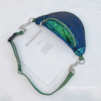 MOONBIFFY Damen Glitzer Fanny Pack – Glänzende Bauchtasche & Schultertasche aus PU-Leder, Trendige Reisetasche