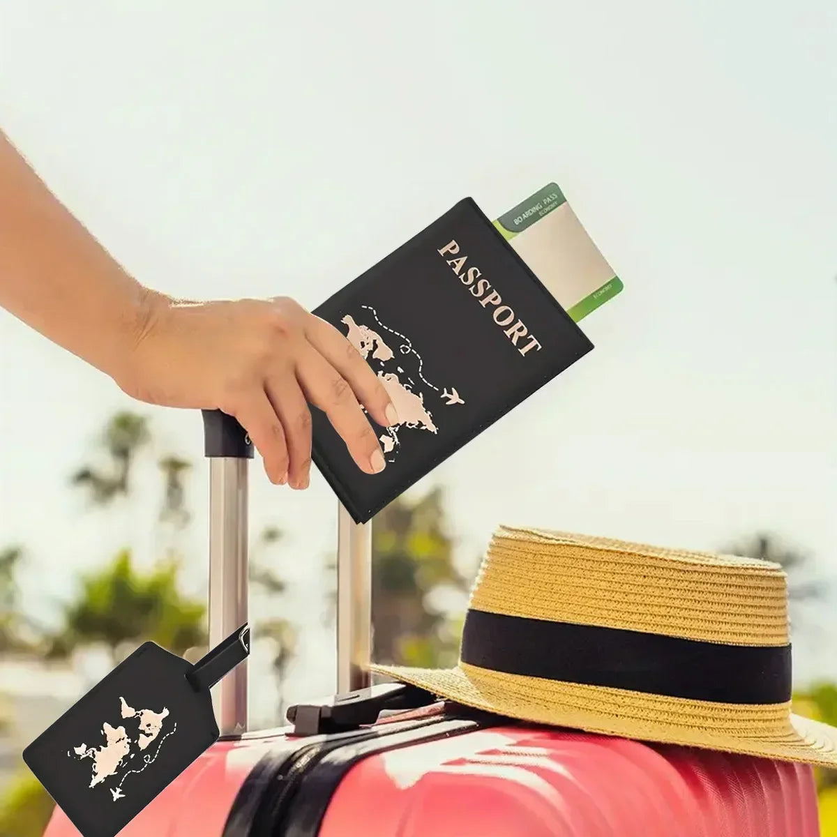 TRISJEM Slim Passport Cover – PU Leder Reisepasshülle für Herren & Damen, Reiseorganizer Unisex