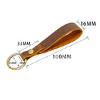 Klassischer Vintage Leder Schlüsselanhänger aus Rindsleder – Eleganter Auto-Keychain für Herren & Unisex mit Metallring Modell K5057