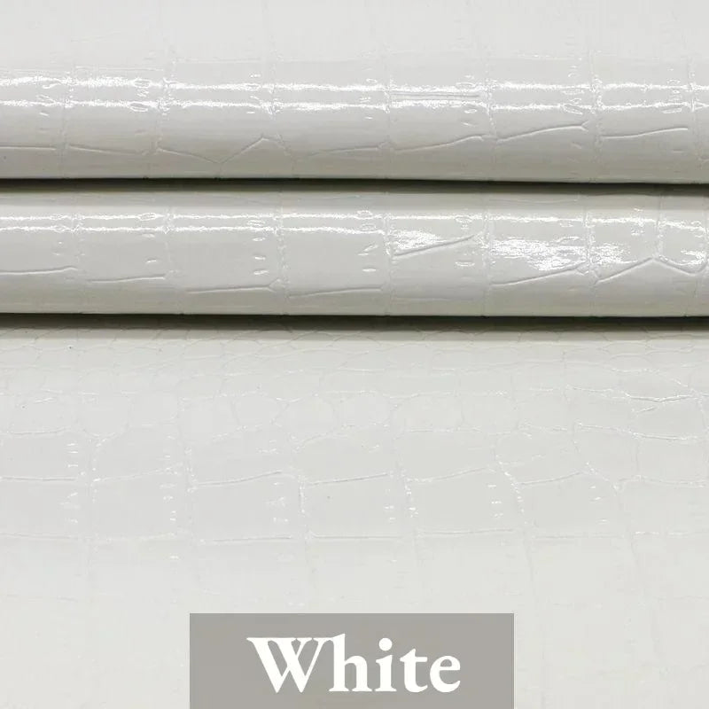 PU Kunstleder mit Krokodil-Prägung – Eleganter Lederstoff für DIY, Taschen, Möbel & Dekoration