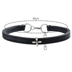 Black PU-Leder Choker mit Nieten – Punk &amp; Gothic Halsband für Damen &amp; Herren, Biker Collar im Rock-Stil 