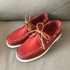 Herren Echtleder Loafer & Mokassins – Handgefertigte Driving Shoes aus Rindsleder, Klassische Bootsschuhe für Freizeit & Alltag