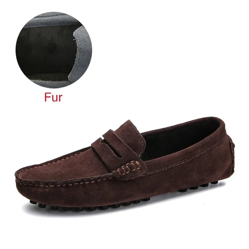DEKABR Herren Loafer aus echtem Rindsleder – Bequeme Slip-On Mokassins & Driving Shoes in großen Größen bis 49