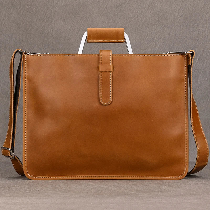 Newsbirds Luxus Leder Clutch für Herren – Elegante Dokumenten- & Business-Tasche aus echtem Rindsleder für A4 & iPad