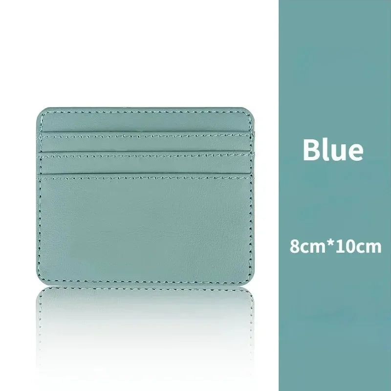 Ultradünnes Kartenetui aus PU-Leder – Mini ID- & Kreditkartenhalter für Damen & Herren | Elegantes Business Card Holder