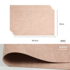 Tabletex Luxuriöse PVC-Kunstleder Tischsets in Weiß – Stoffoptik, wasserdicht & pflegeleicht im japanischen Stil (4er Set)