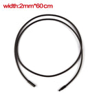 Handgefertigte Lederkette Schwarz/Braun 45–60 cm – Gewachste Flechtkordel mit Edelstahlverschluss für Damen &amp; Herren