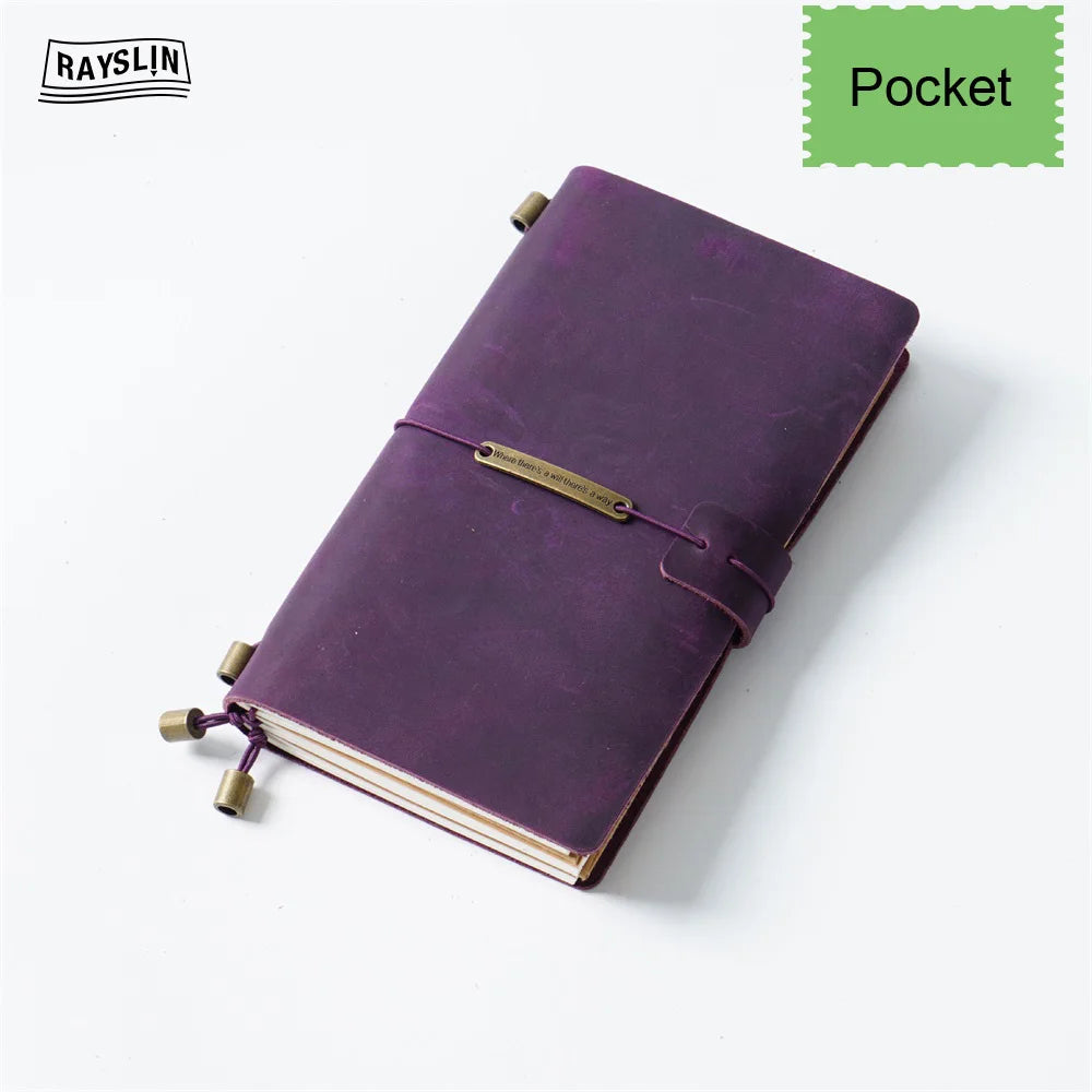 Edles Leder-Reisetagebuch aus Crazy-Horse-Rindsleder – Personalisierbares Notizbuch in 7 Farben & 4 Größen