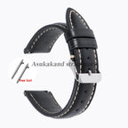 Vintage Uhrenarmband aus Oil-Wax-Leder - Correa de reloj de cuero de 18 mm a 22 mm con Dornschließe im klassischen Look para hombres y mujeres 