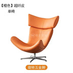 Ergonomischer Designer-Ledersessel im nordischen Stil – Moderner Relax- & Wohnzimmerstuhl mit Komfortschaum für stilvolles Wohnen