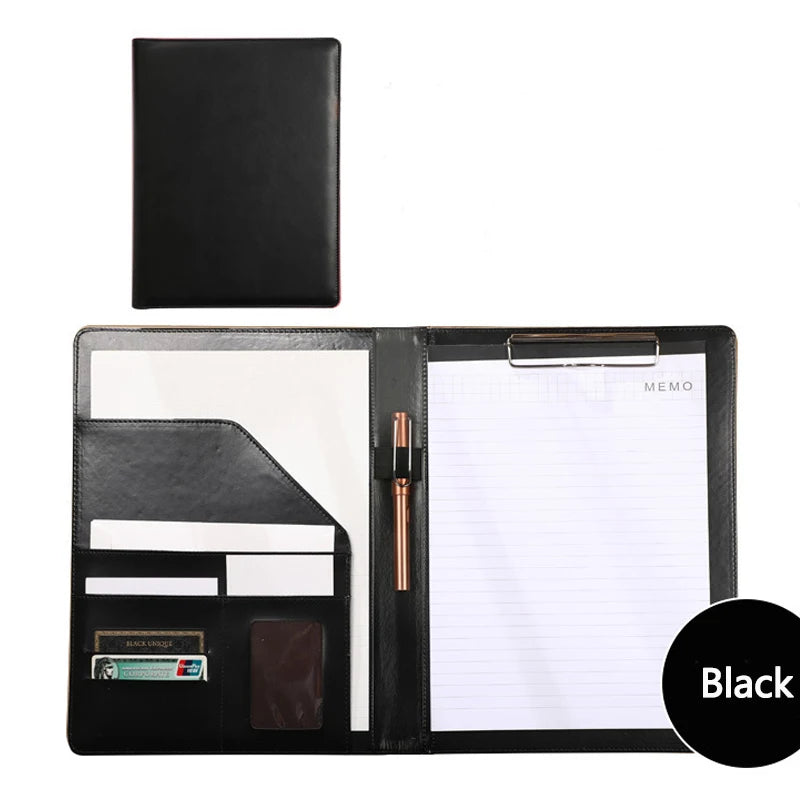 Mapa de documentos de negocios multifunción A4 con Stifthalter &amp; Kartenfach – Organizador más elegante para Verträge &amp; Büro