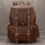 LUUFAN Vintage Crazy Horse Mochila de cuero unisex - Mochila grande para portátil de 15 pulgadas, Reise, Schule &amp; Alltag