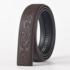 Luxuriöser Herren Ledergürtel mit Automatikverschluss – Schwarz Braun