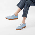 AIYUQI Damen Sneaker 2025 aus Echtleder – Flache Casual Trainingsschuhe für Frühling & Alltag | Modische Leder-Sneaker in großen Größen