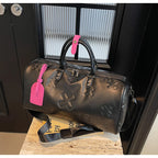 Damen PU Leder Gym & Travel Bag – Modische Fitness-, Yoga- & Reisetasche im Boston-Stil, Sport Duffle & Schulter Tote Bag