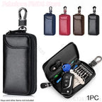 Echtleder Schlüsselmäppchen mit Schlüsselring - Bolsa para llaves y organizador unisex Geldbörse aus Rindsleder für Schlüssel, Karten &amp; Bargeld 