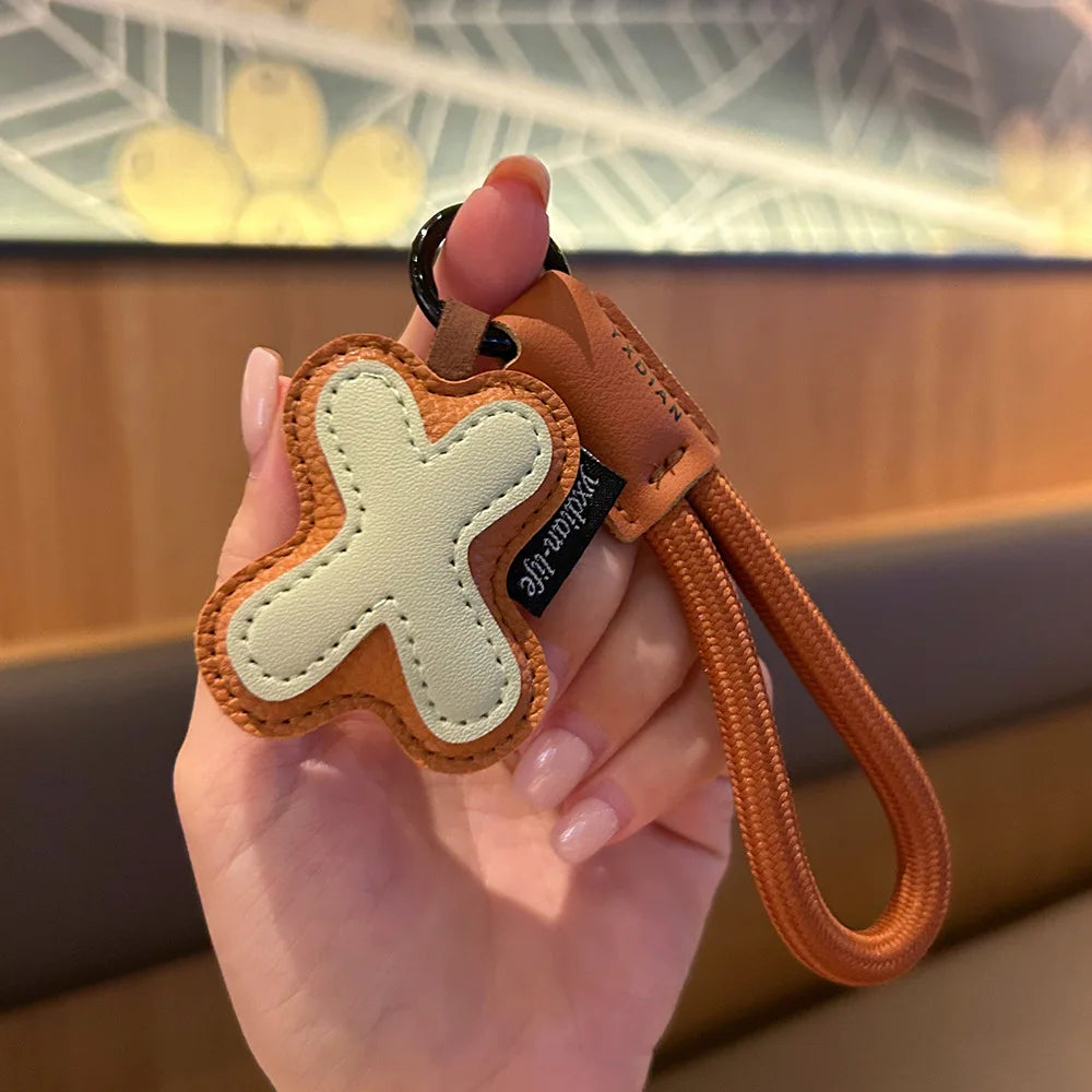 Bunter PU-Leder Schlüsselanhänger mit geflochtener Handschlaufe – Anti-Verlust Keychain & Lanyard für Schlüssel, Tasche, Koffer & Handy