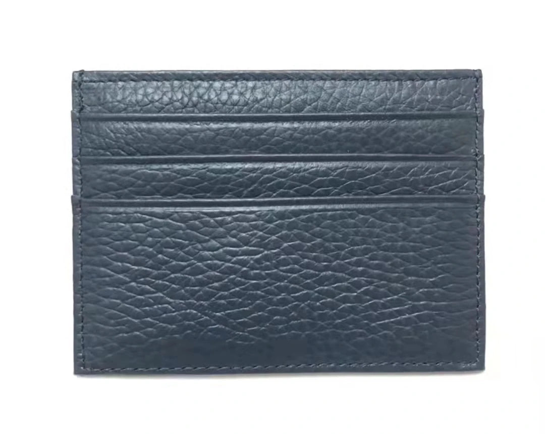 Personalisierter Leder Kartenhalter mit Initialen – Slim Wallet aus echtem Rindsleder für Damen & Herren