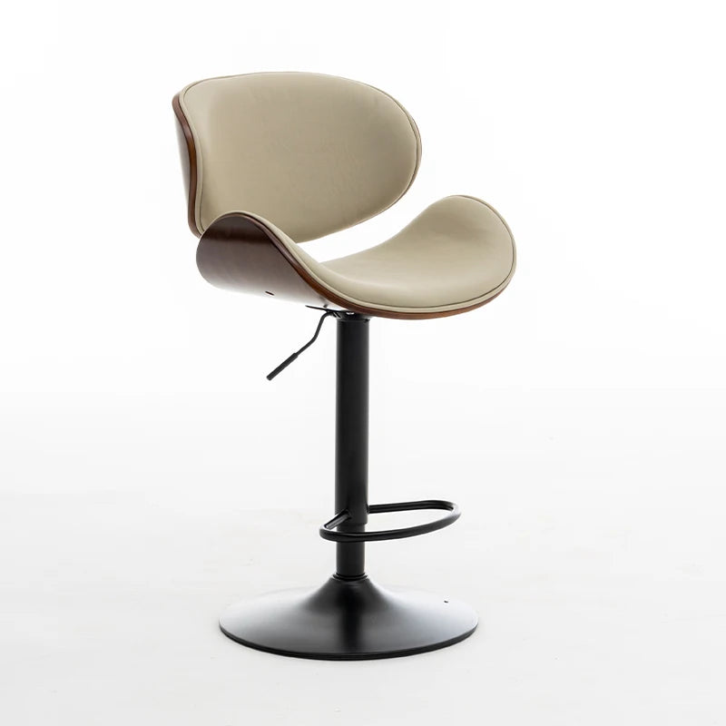 Luxus Barhocker aus Echtleder – Europäischer Design-Barstuhl, höhenverstellbar & drehbar für Home Bar, Theke und Empfang