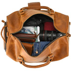 Newsbirds Crazy Horse Bolsas de cuero para hombres – Bolsa de lona vintage grande con fach/trockenfach y zapatos de cuero en cada uno