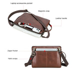 Herren Echtleder Laptop Tasche für MacBook 13–14 Zoll – Vintage Business Handtasche & Crossbody Aktentasche aus Rindsleder