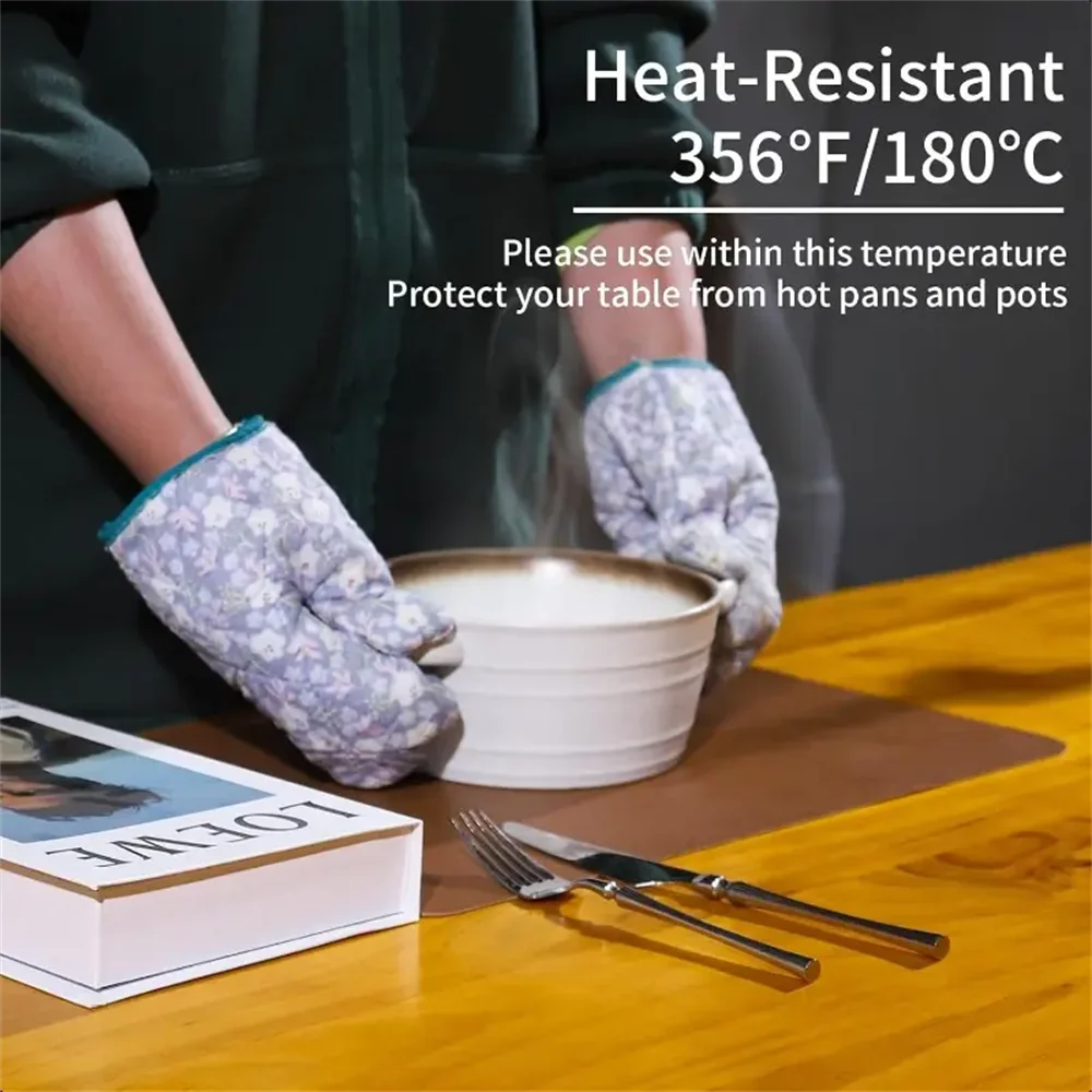 PU-Kunstleder Tischsets in Cowhide-Optik – Hitzebeständige, rutschfeste & wasserdichte Platzmatten für Küche & Esszimmer