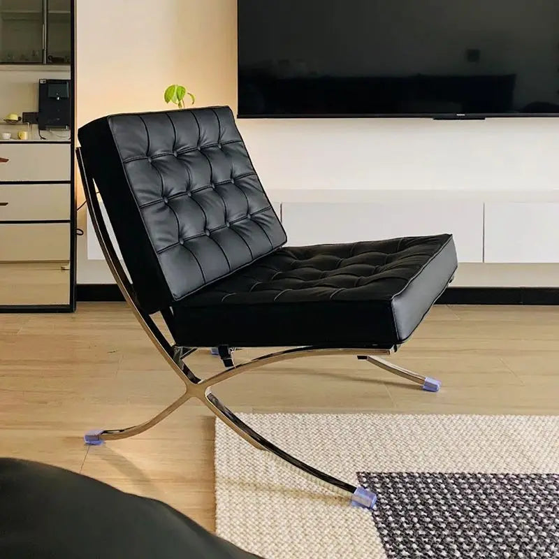 Barcelona Designer Einzelsessel – Italienischer Lazy Chair im nordischen Light-Luxury-Stil, moderner Relax-Sessel für Wohnzimmer & Lounge