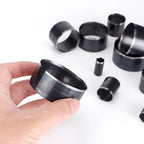 QJH 10-teiliges Rundloch Leder Stanzeisen Set – Hochwertiger Kreisstanzer aus Carbonstahl für Leder, EVA-Schaum, Faserplatten & DIY
