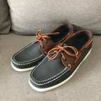 Herren Echtleder Loafer & Mokassins – Handgefertigte Driving Shoes aus Rindsleder, Klassische Bootsschuhe für Freizeit & Alltag