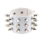Punk Rock Nietenarmband aus Leder – Gothic Cuff Bracelet für Damen & Herren, Unisex Armband für Alltag, Karneval, Valentinstag & Halloween