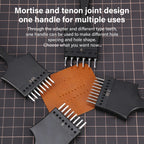 WUTA Multifunktionaler Leder Lochstanzer – Austauschbares Stich- & Lochwerkzeug mit Rund-, Diamant-, Oliven- & French-Style Köpfen