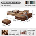 Europäisches Luxus Ecksofa aus Echtleder – Modulares L-Form Designer-Sofa for das Wohnzimmer, moderne et élégant