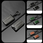 Premium Autoschlüssel Hülle aus Metall & Leder für Lynk & Co 01 & 05 – Robuste Alloy Key Case Cover mit Schlüsselanhänger