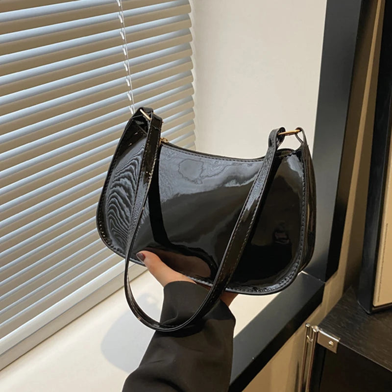 Yogodlns Retro PU-Leder Schultertasche – Modische Damen-Handtasche im Casual Hobo-Style